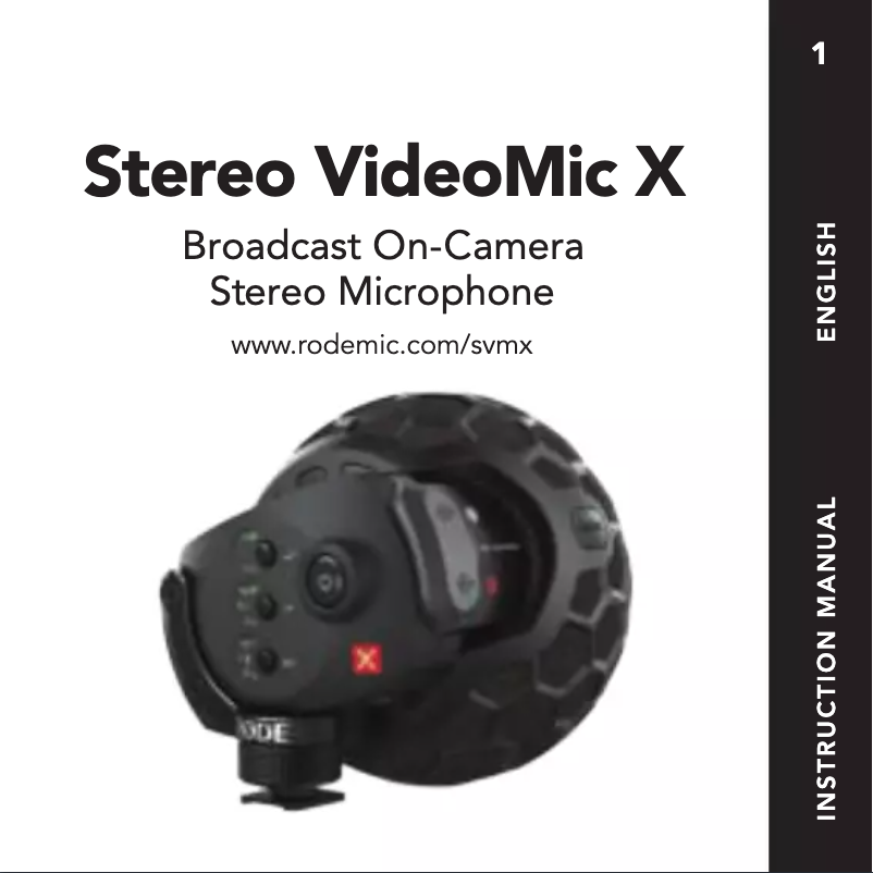 Image de la première page du manuel de l'appareil Stereo VideoMic X