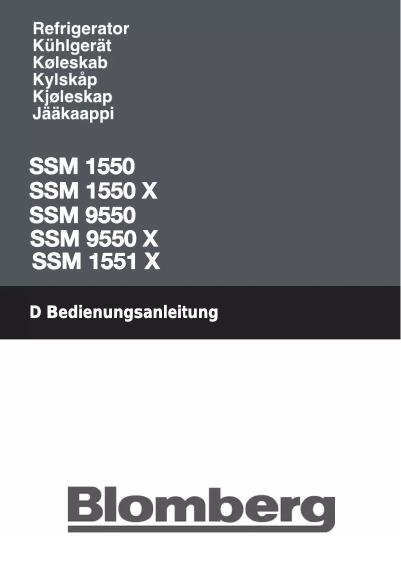 Image de la première page du manuel de l'appareil SSM 1550 X