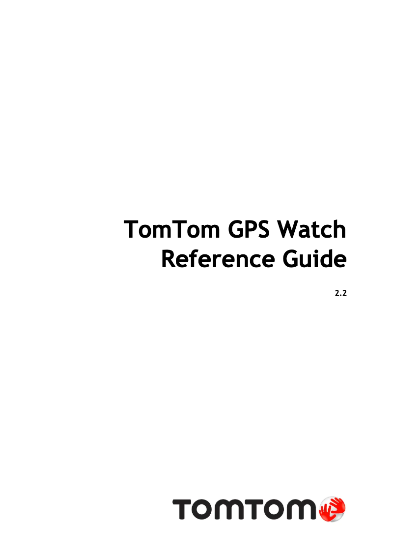 Page n°1 - Manuel utilisateur TomTom Spark