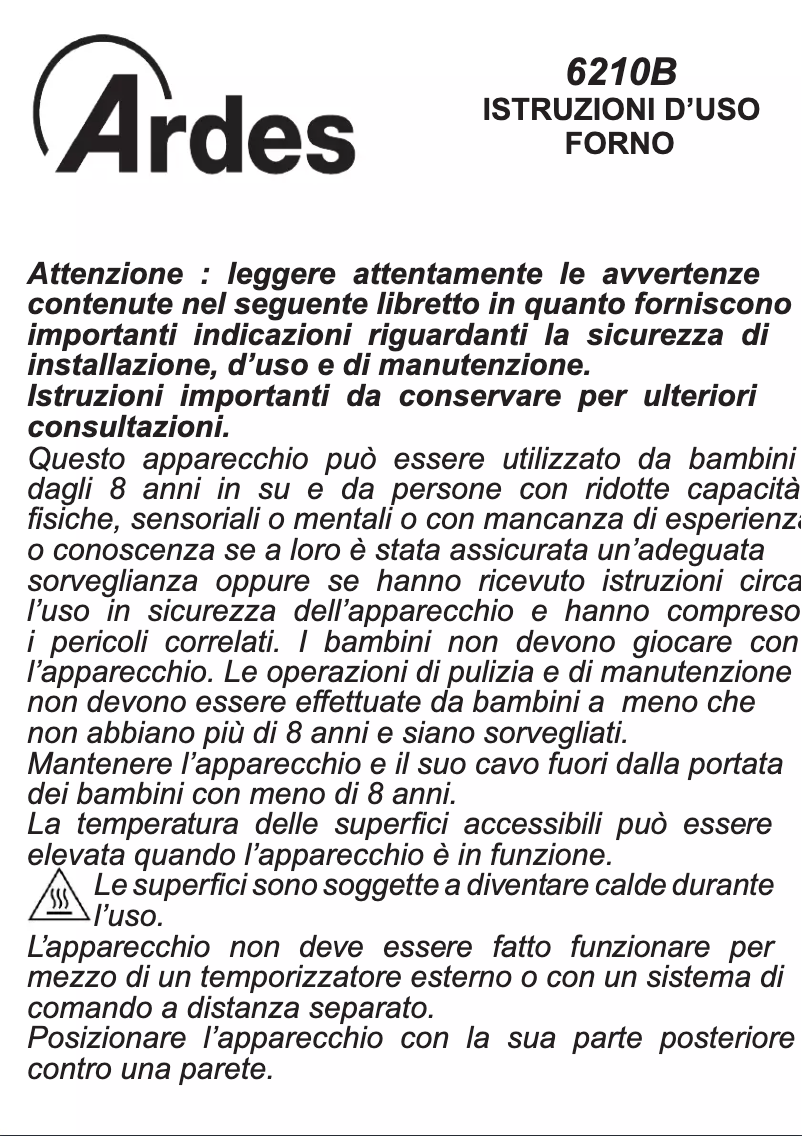 Página 1 del manual Manual de usuario Ardes Gustavo AR6210B