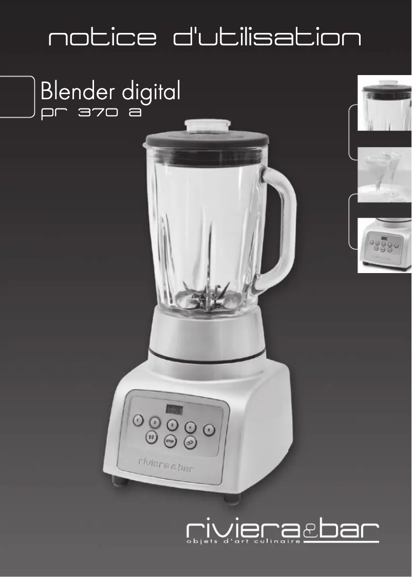 Page 1 de la notice Manuel utilisateur Riviera & Bar PR 370 A