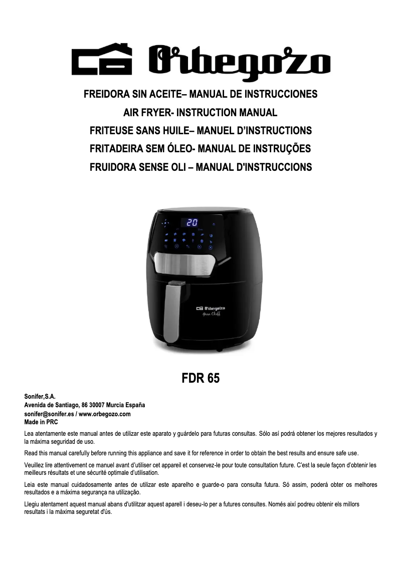 Image de la première page du manuel de l'appareil FDR 65