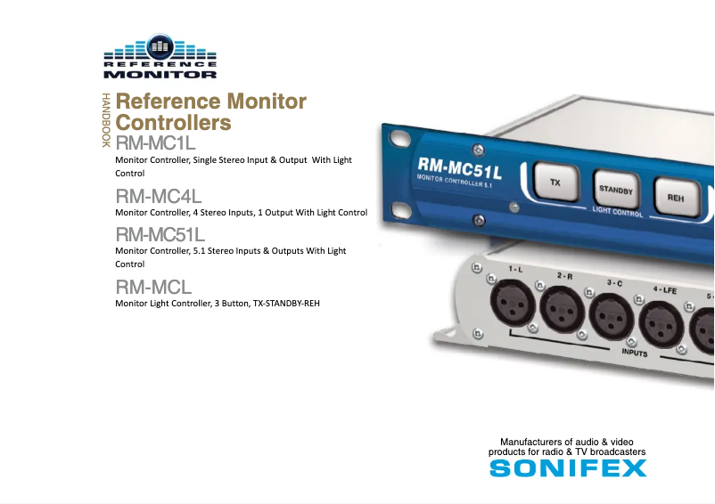 Page 1 of the manual User Manual Sonifex RM-MC4L