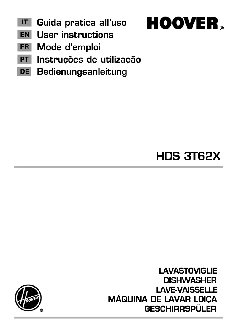 Image de la première page du manuel de l'appareil HDS 3T62X