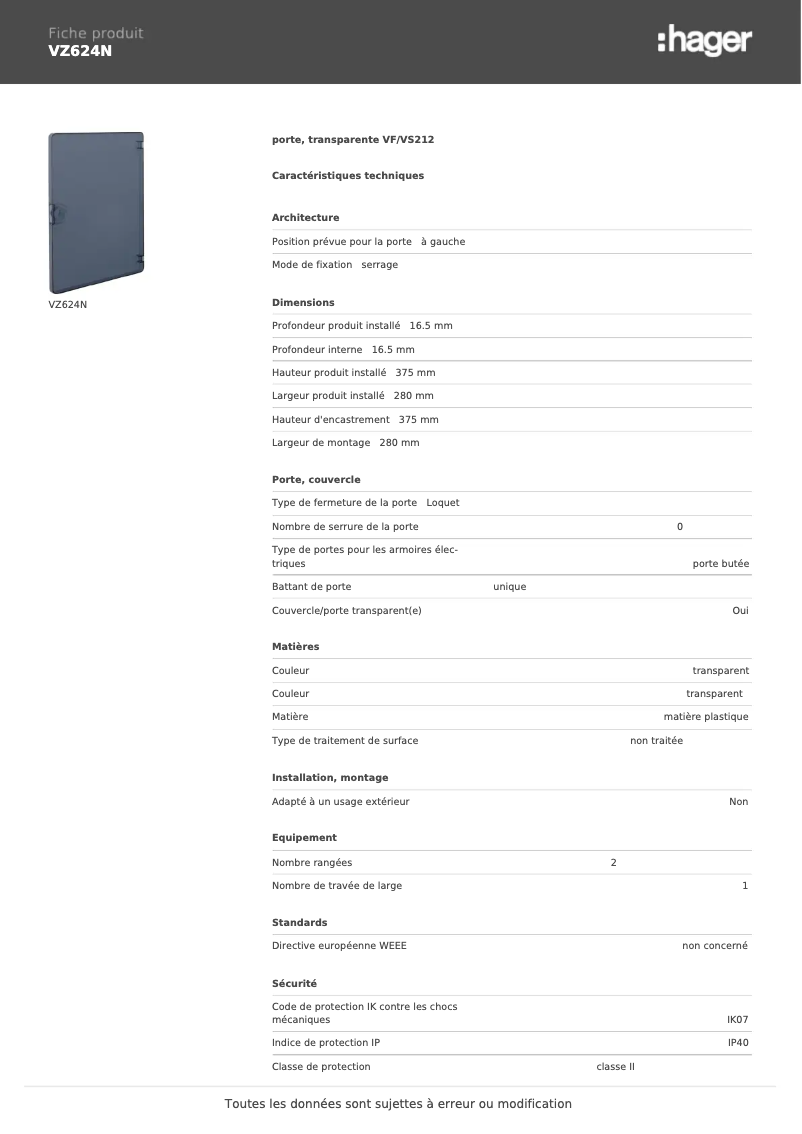 Image de la première page du manuel de l'appareil VZ624N