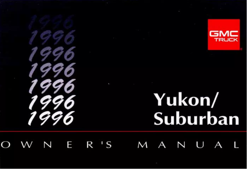 Page 1 de la notice Manuel utilisateur GMC Suburban (1996)