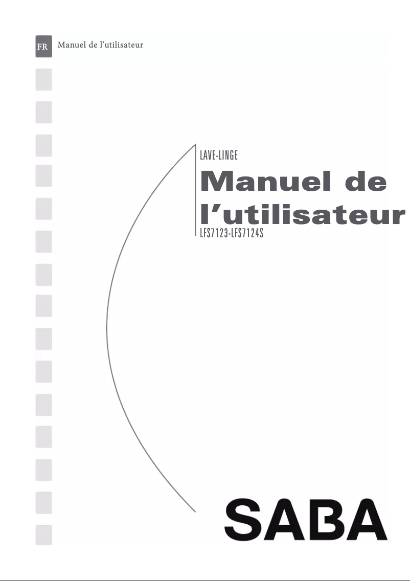 Page n°1 - Manuel utilisateur Saba LFS7123