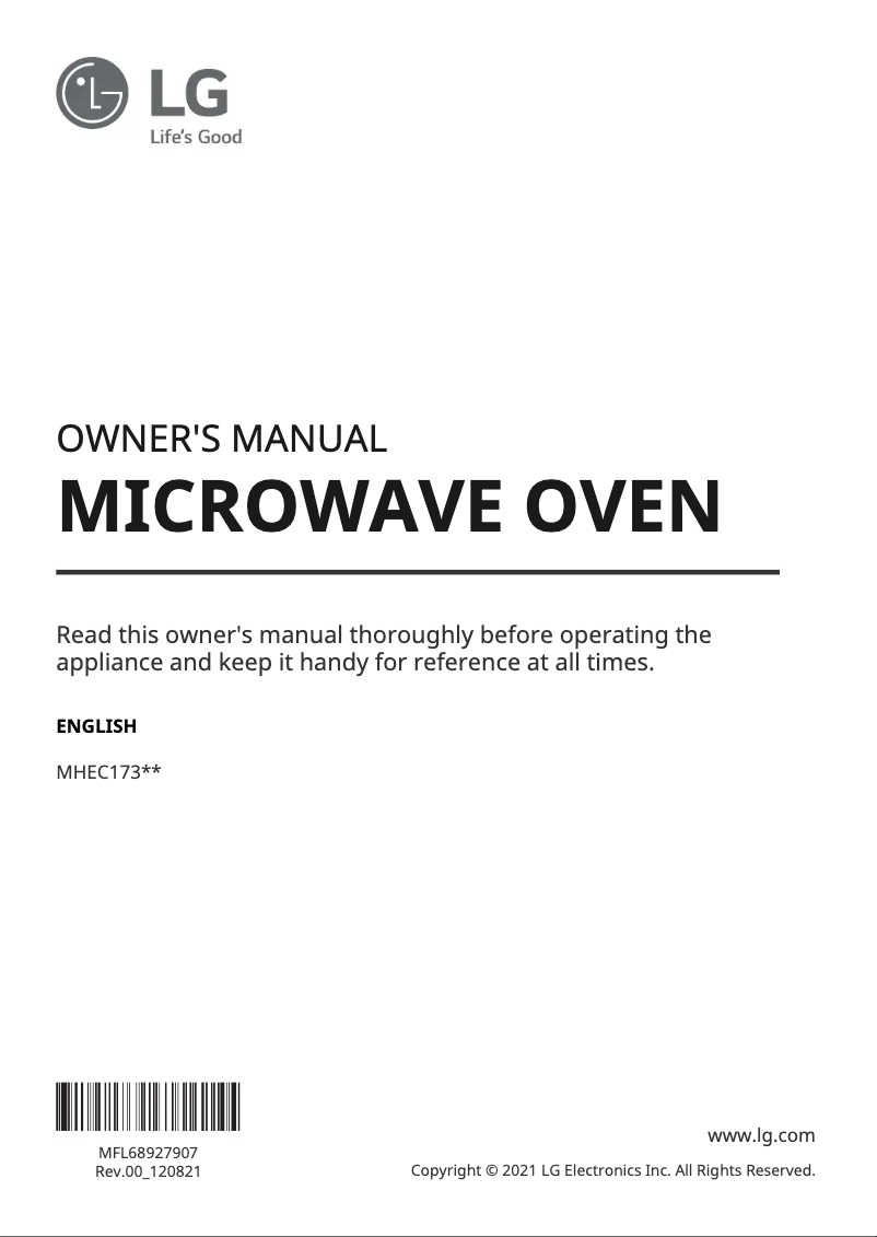 Página 1 del manual Manual de usuario LG MHEC1737F