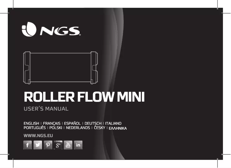 Página 1 del manual Manual de usuario NGS Roller Flow mini