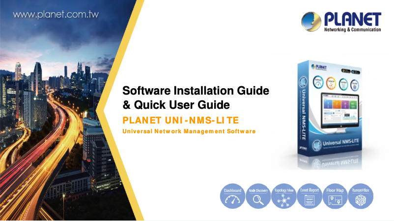 Page 1 de la notice Manuel utilisateur Planet UNI-NMS-LITE