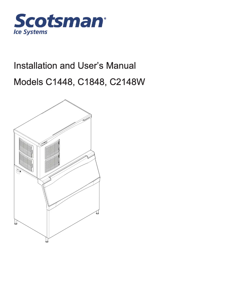 Page 1 de la notice Manuel utilisateur Scotsman C1448MA-32