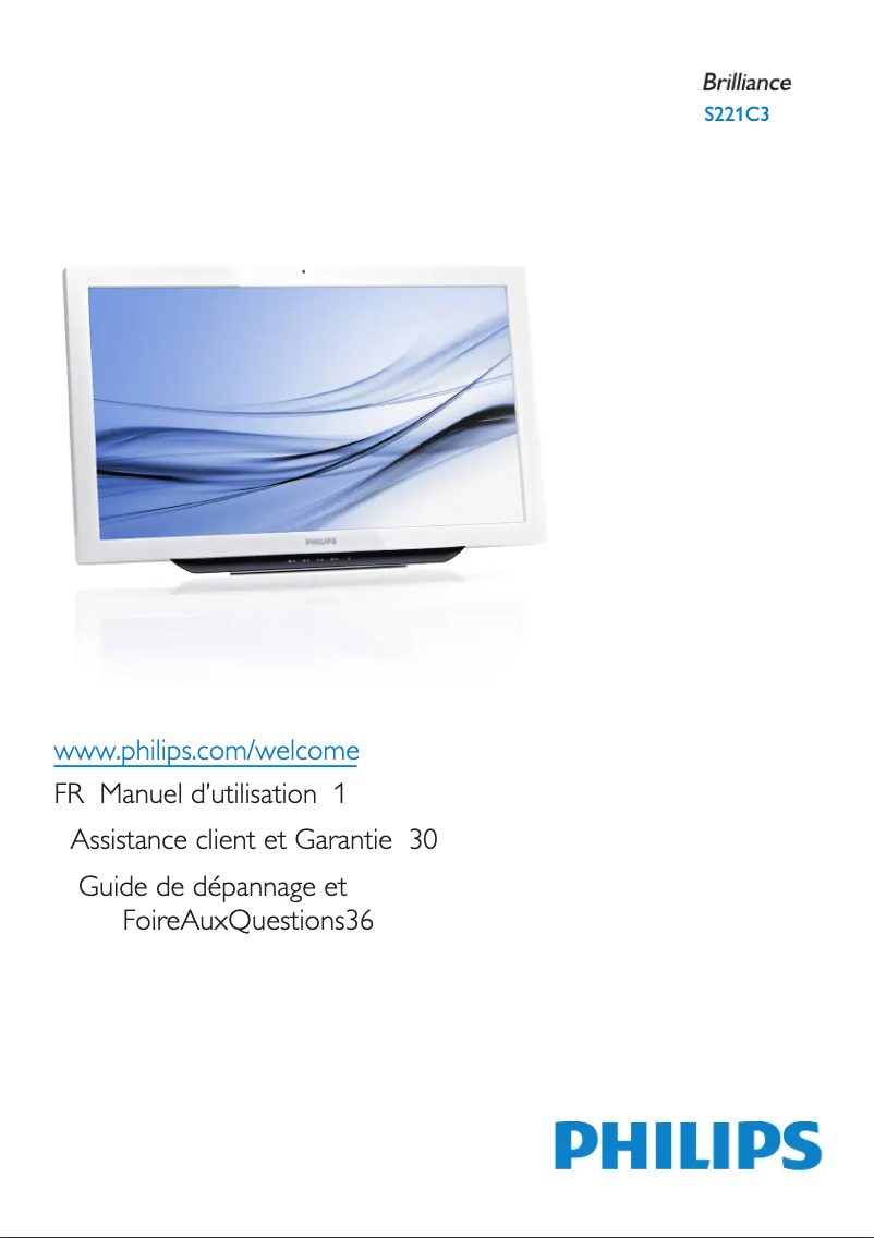 Page n°1 - Manuel utilisateur Philips S221C3ANW
