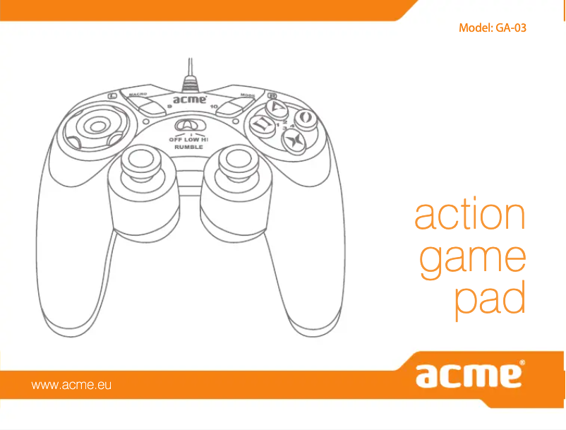 Page 1 de la notice Manuel utilisateur Acme United GA-03