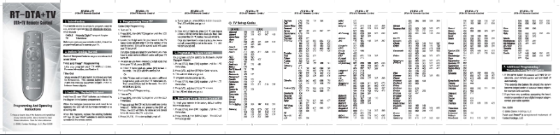 Page n°1 - Manuel utilisateur Motorola RT-DTA+TV