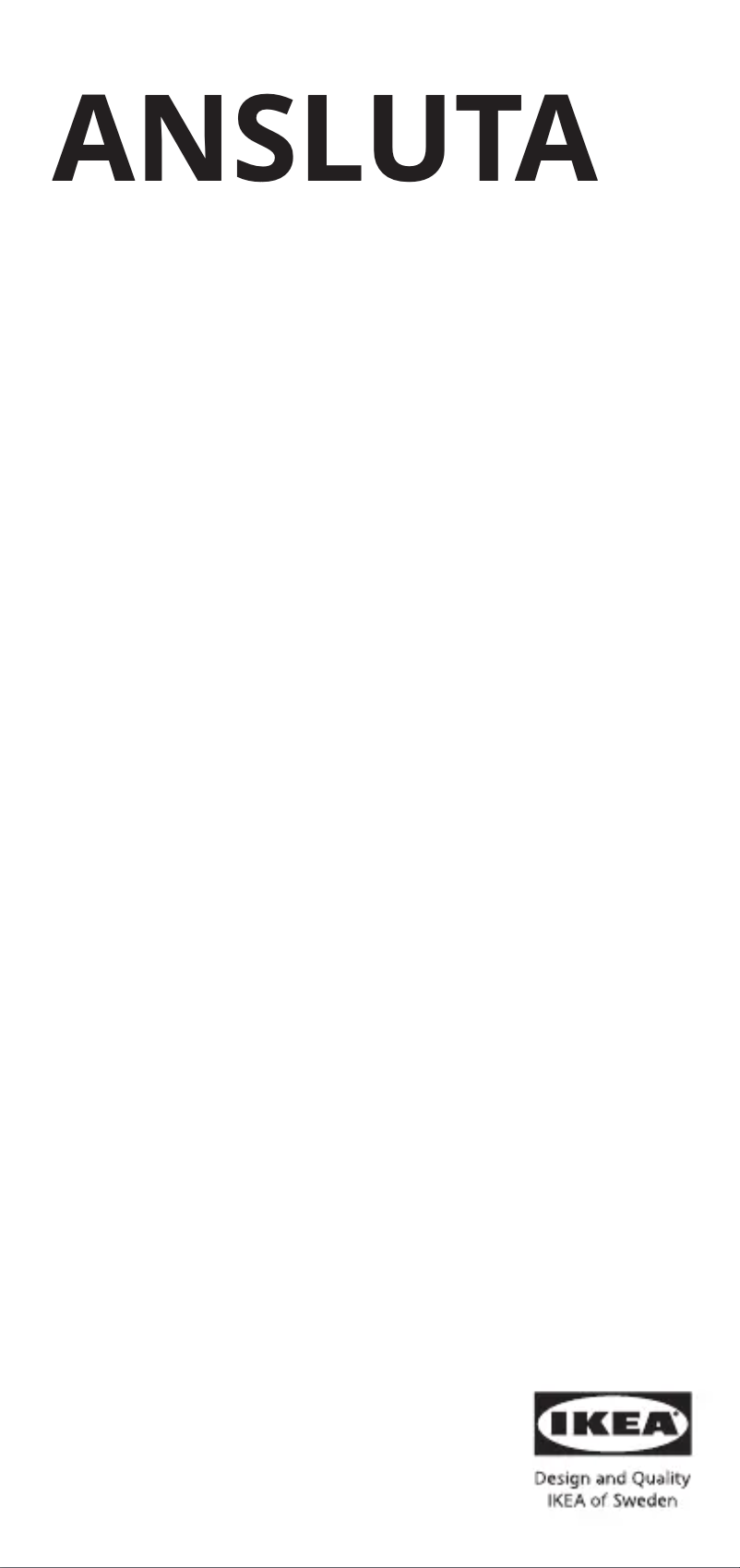 Page 1 de la notice Manuel utilisateur Ikea ANSLUTA 804.058.41
