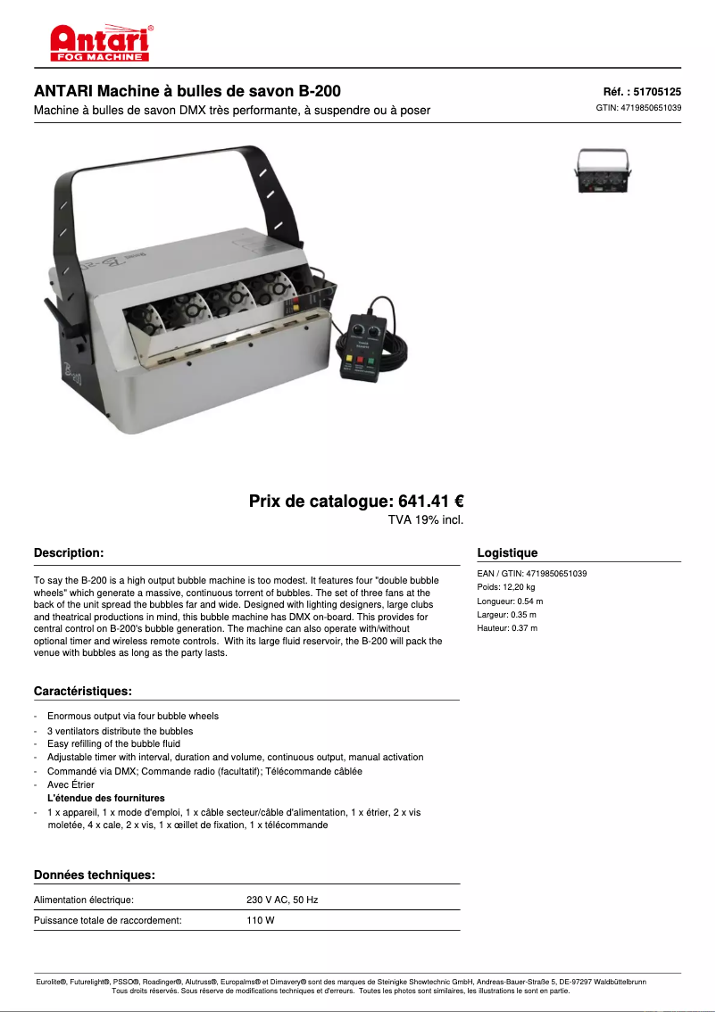 Image de la première page du manuel de l'appareil B-200