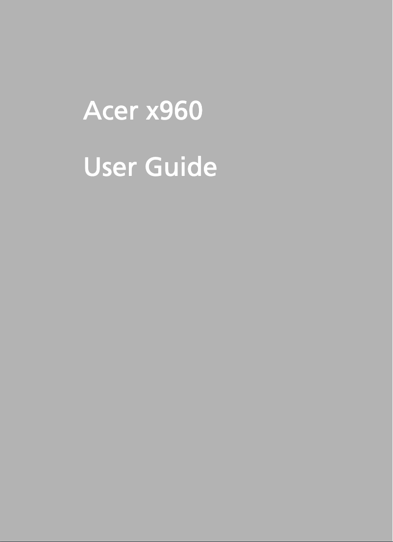 Página 1 del manual Manual de usuario Acer X960