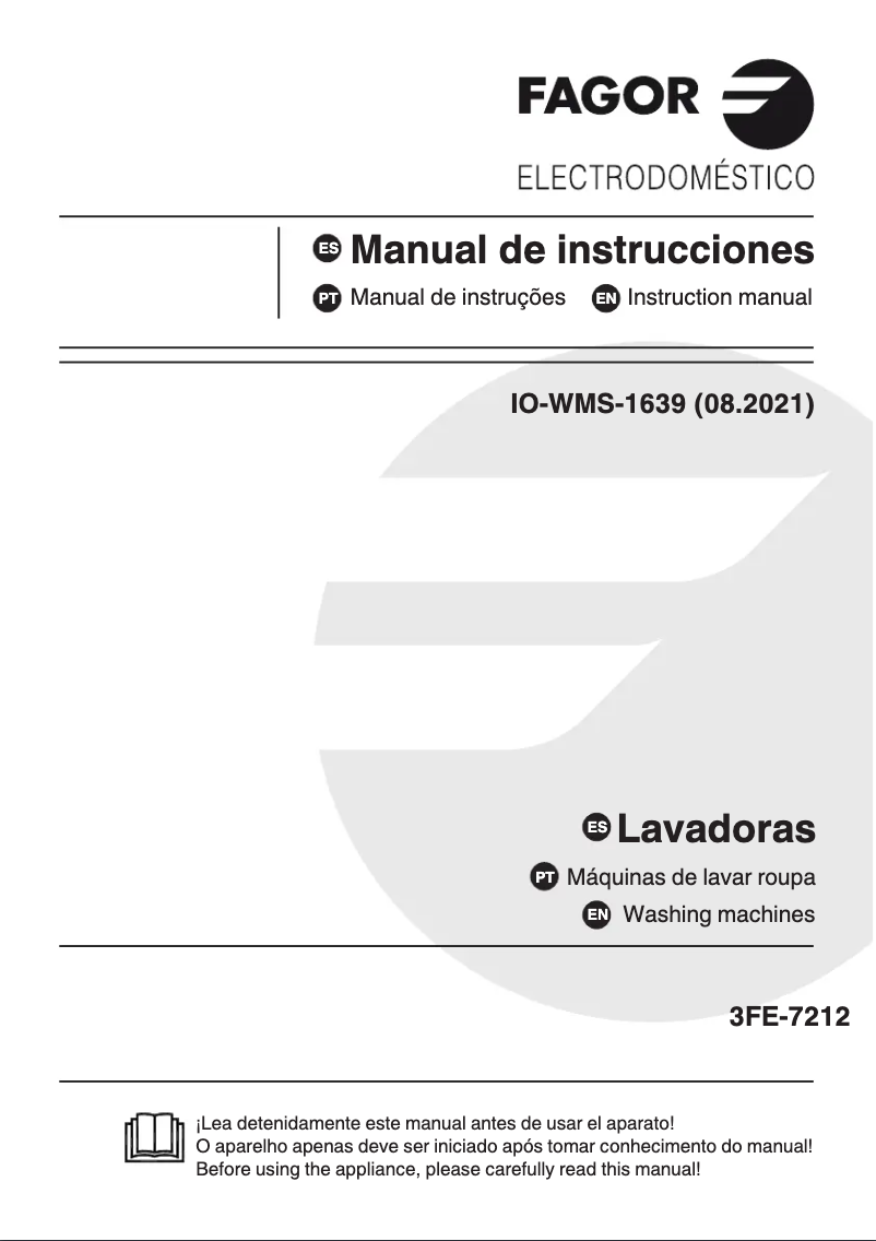 Page n°1 - Manuel utilisateur Fagor 3FE-7212