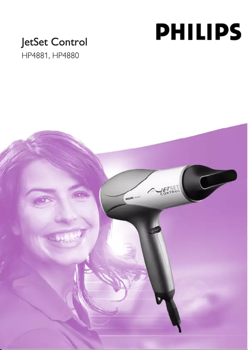 Image de la première page du manuel de l'appareil JetSet Control HP4881