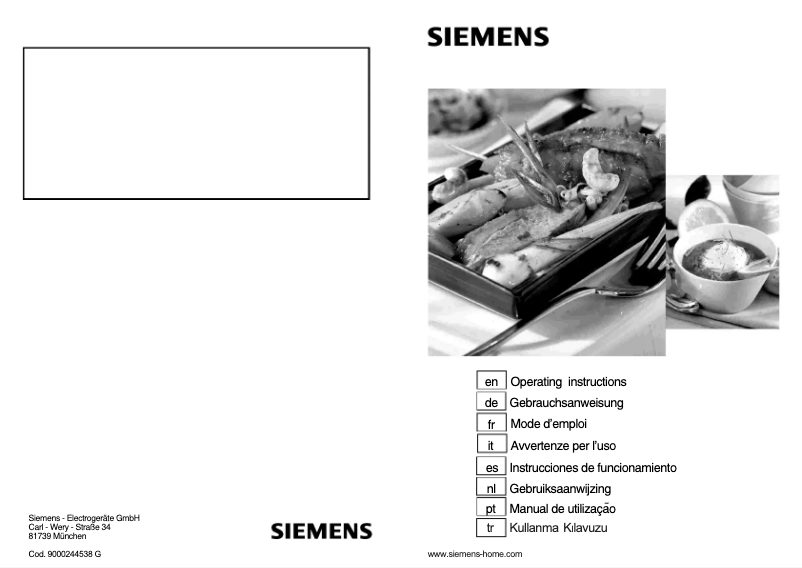 Page n°1 - Manuel utilisateur Siemens EG20358