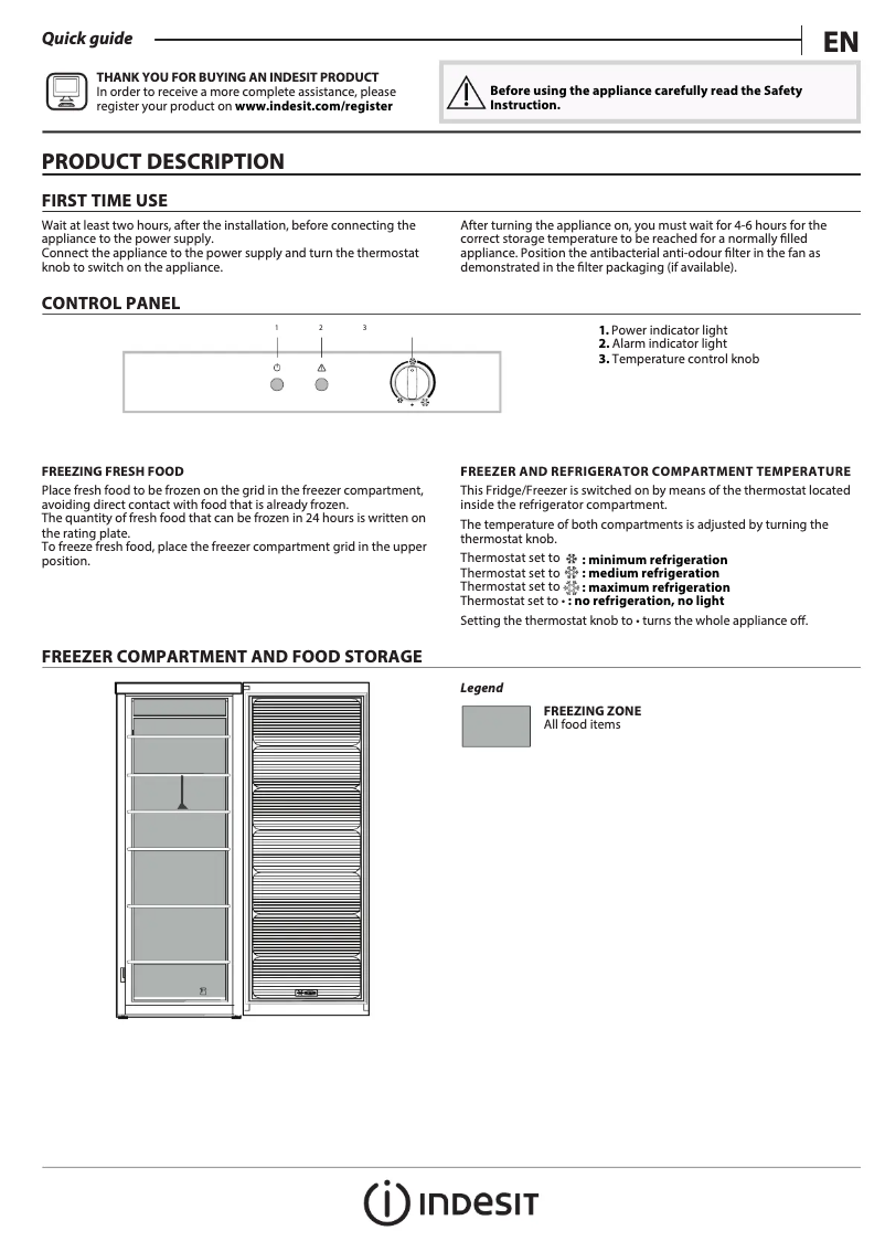 Page n°1 - Manuel utilisateur Indesit UI4 1 W.1