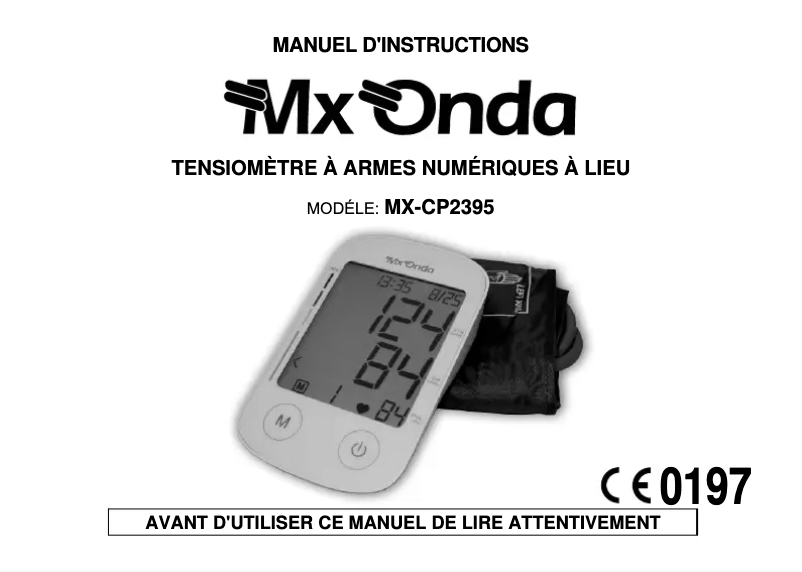 Page 1 de la notice Manuel utilisateur Mx Onda MX-CP2395