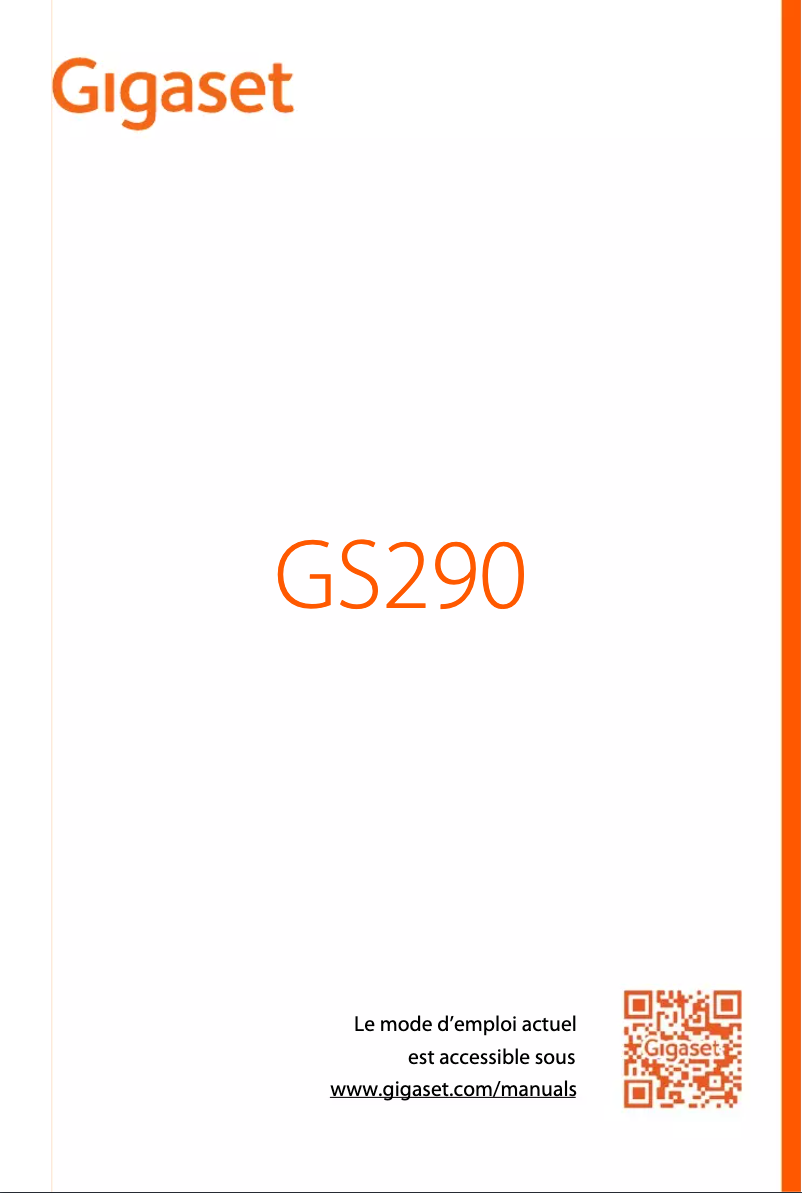 Page n°1 - Manuel utilisateur Gigaset GS290R