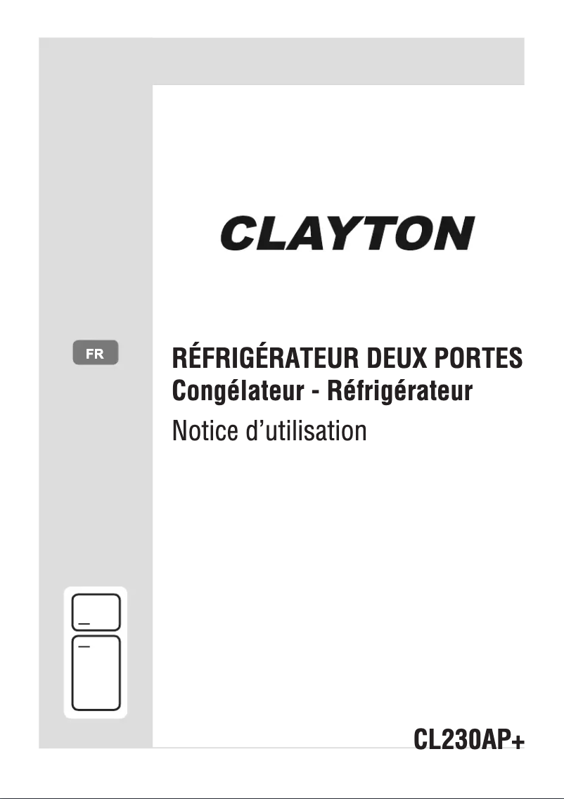 Page 1 de la notice Manuel utilisateur Clayton CL230AP+