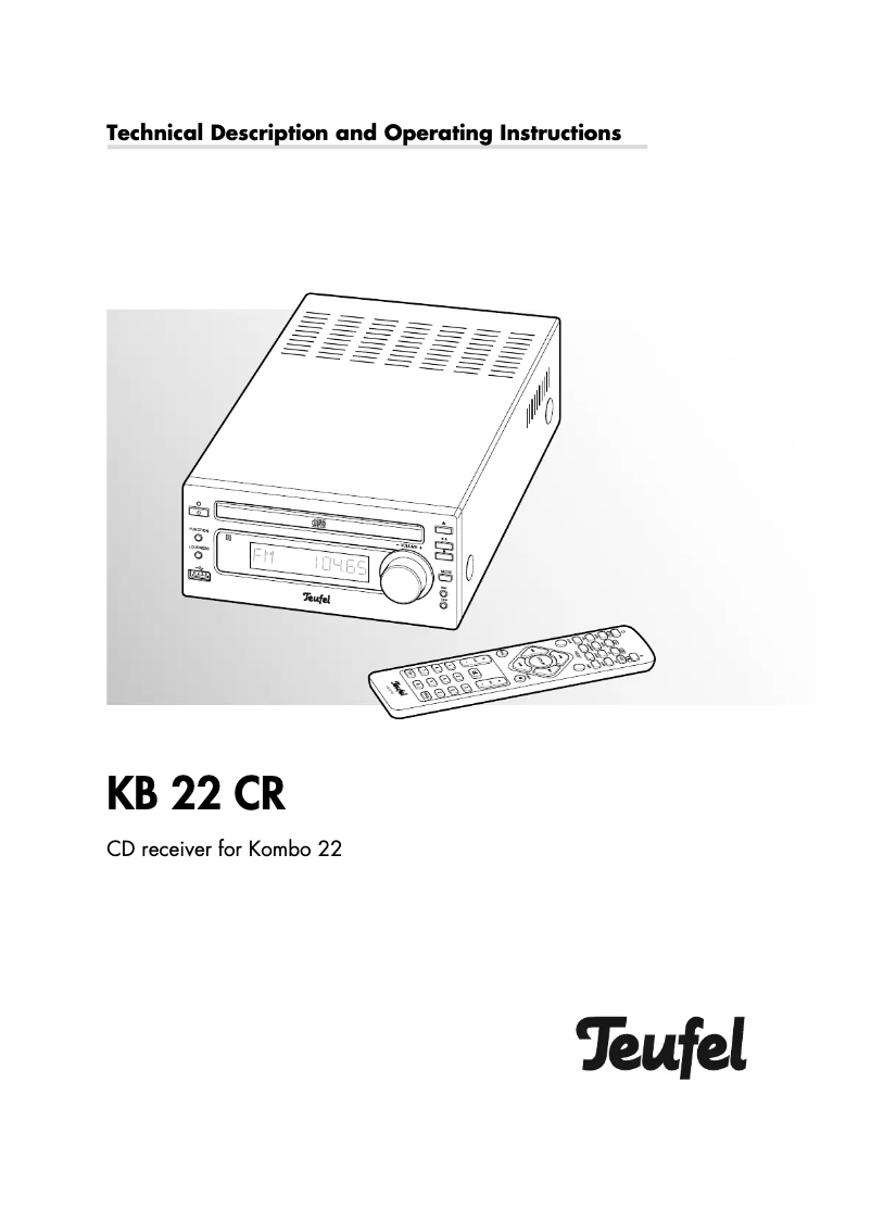Image de la première page du manuel de l'appareil Kombo 22