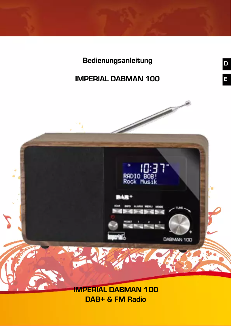 Image de la première page du manuel de l'appareil DABMAN 100