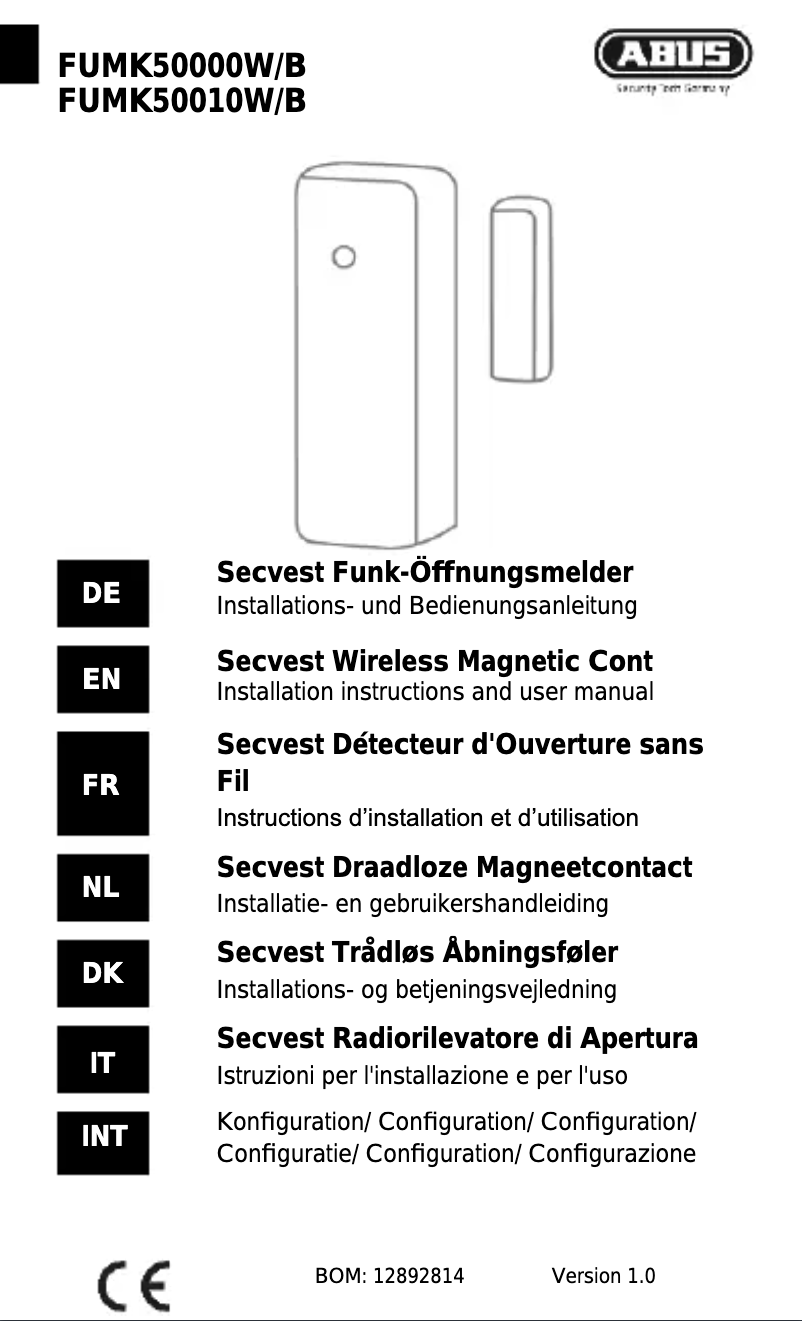 Image de la première page du manuel de l'appareil FUMK50010W