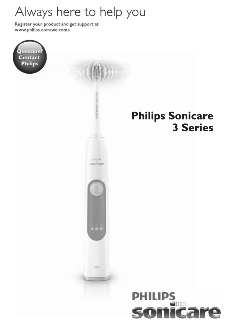 Page 1 de la notice Manuel utilisateur Philips Sonicare 3 Series gum health HX6621