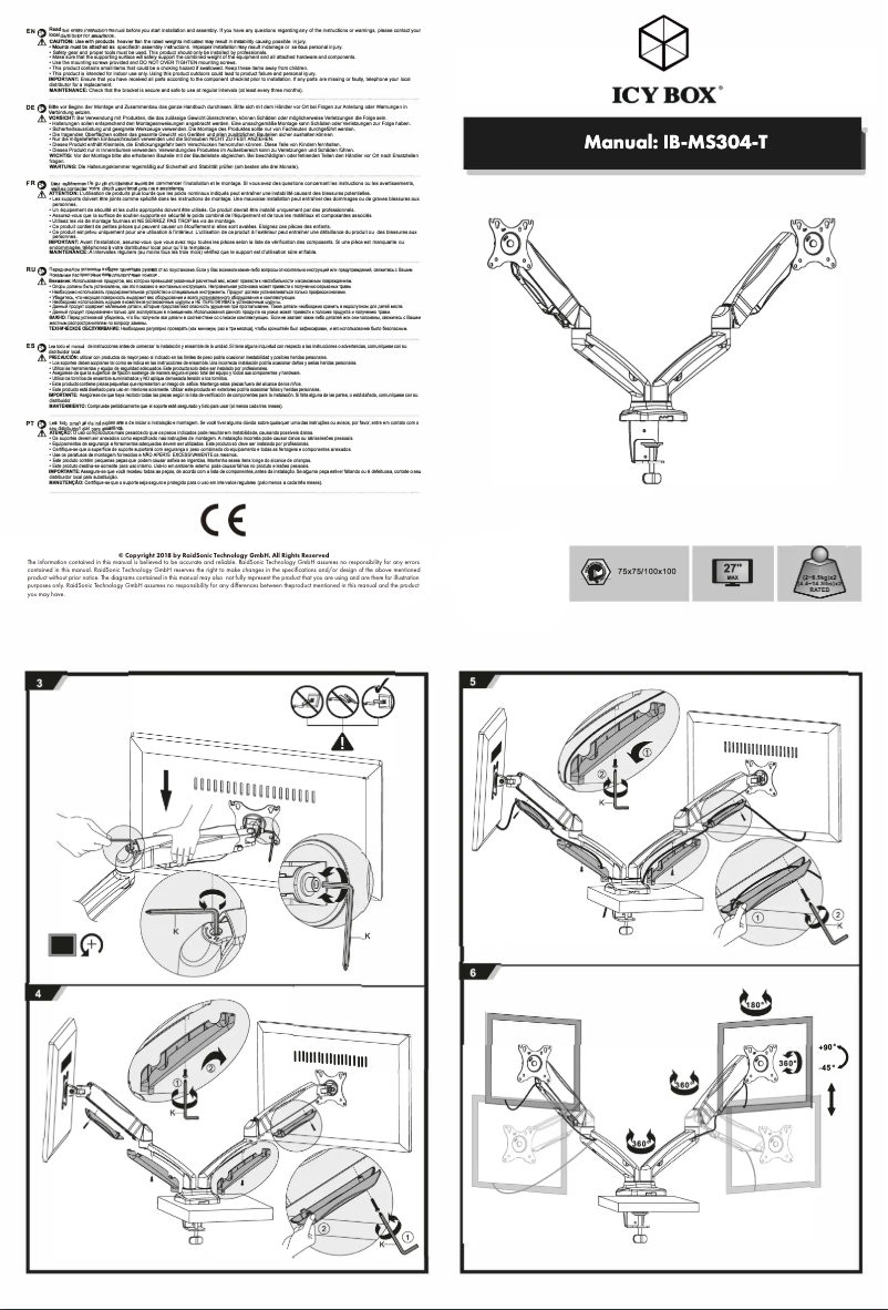 Page n°1 - Manuel utilisateur Icy Box IB-MS304-T
