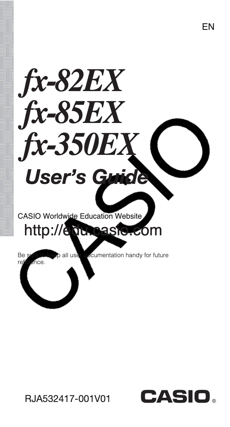 Image de la première page du manuel de l'appareil FX-82EX