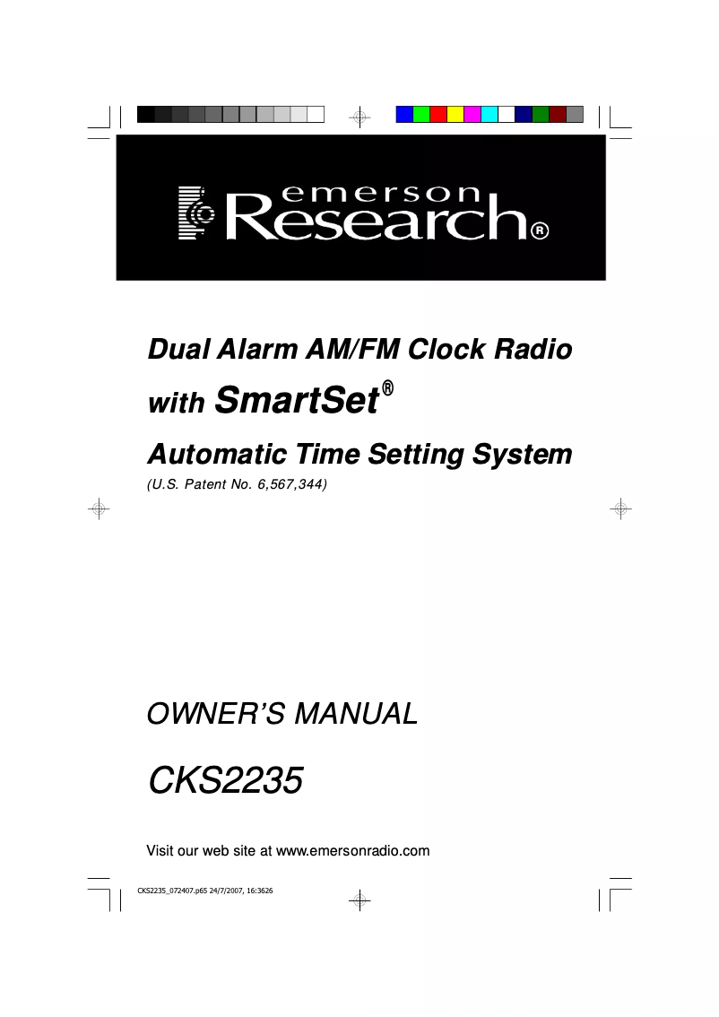 Image de la première page du manuel de l'appareil CKS2235