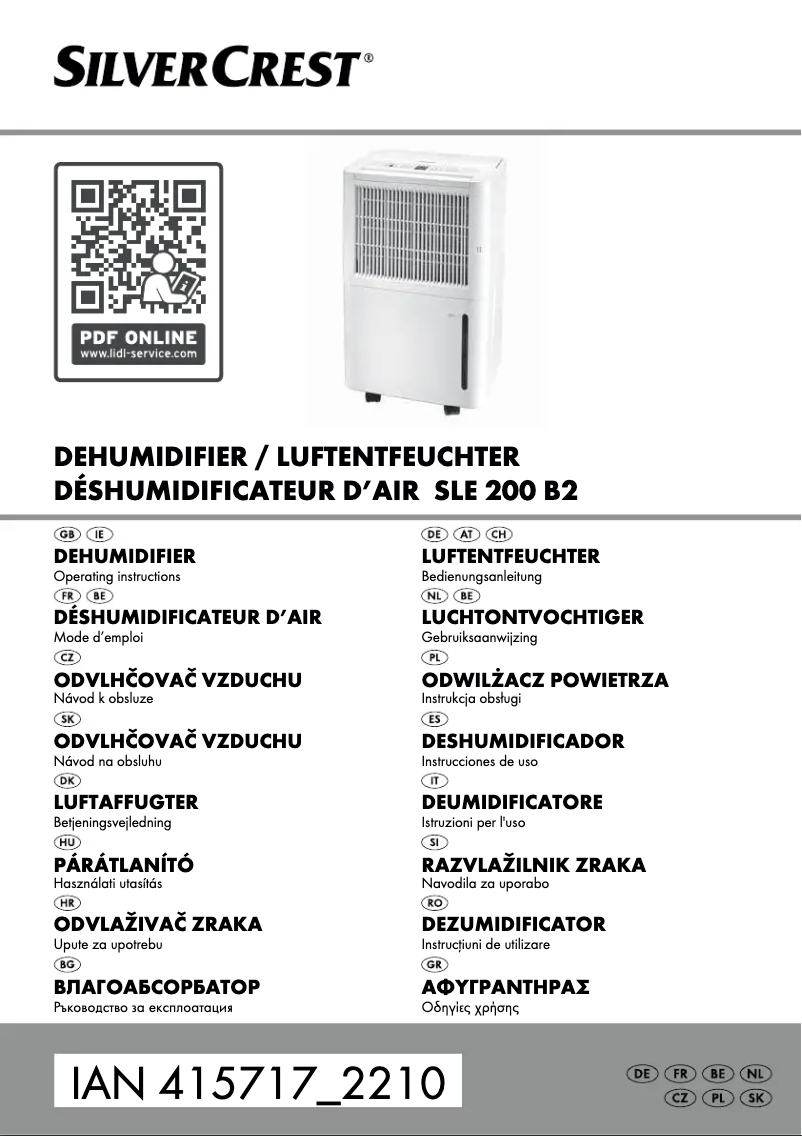 Page n°1 - Manuel utilisateur SilverCrest SLE 200 B2