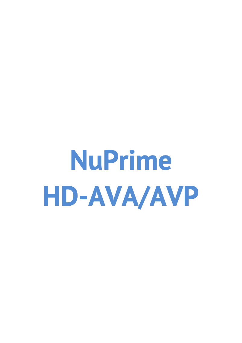 Image de la première page du manuel de l'appareil HD-AVP