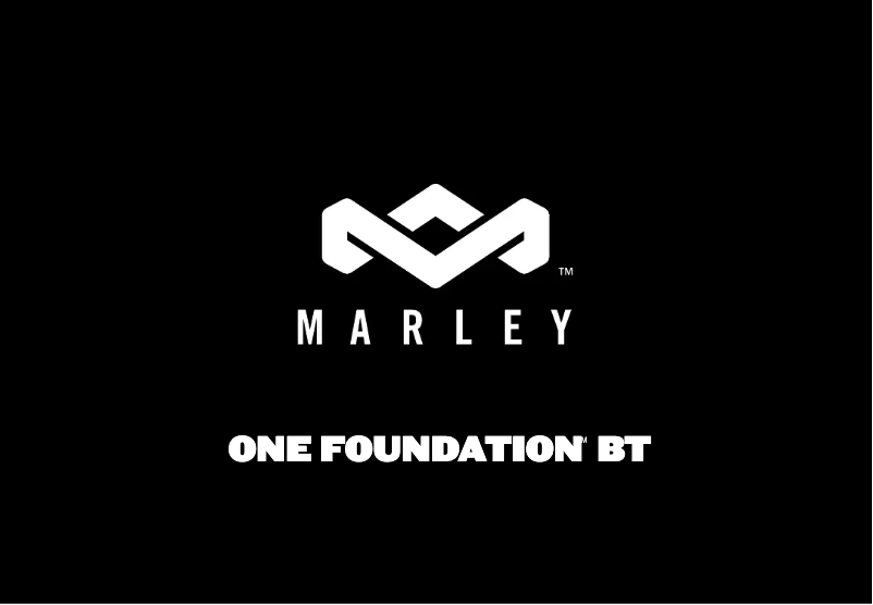 Page n°1 - Manuel utilisateur House of Marley One Foundation BT EM-DA001