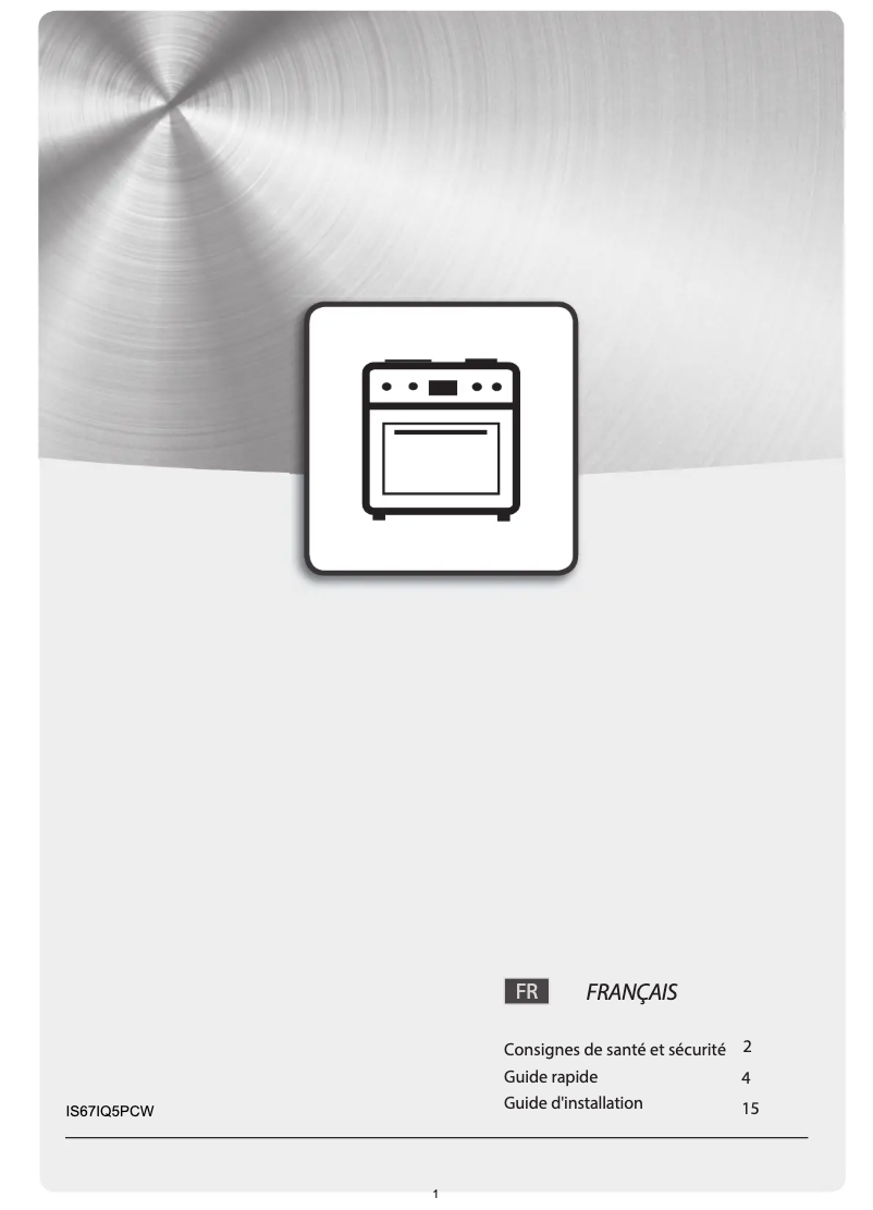 Page n°1 - Manuel utilisateur Indesit IS67IQ5PCW
