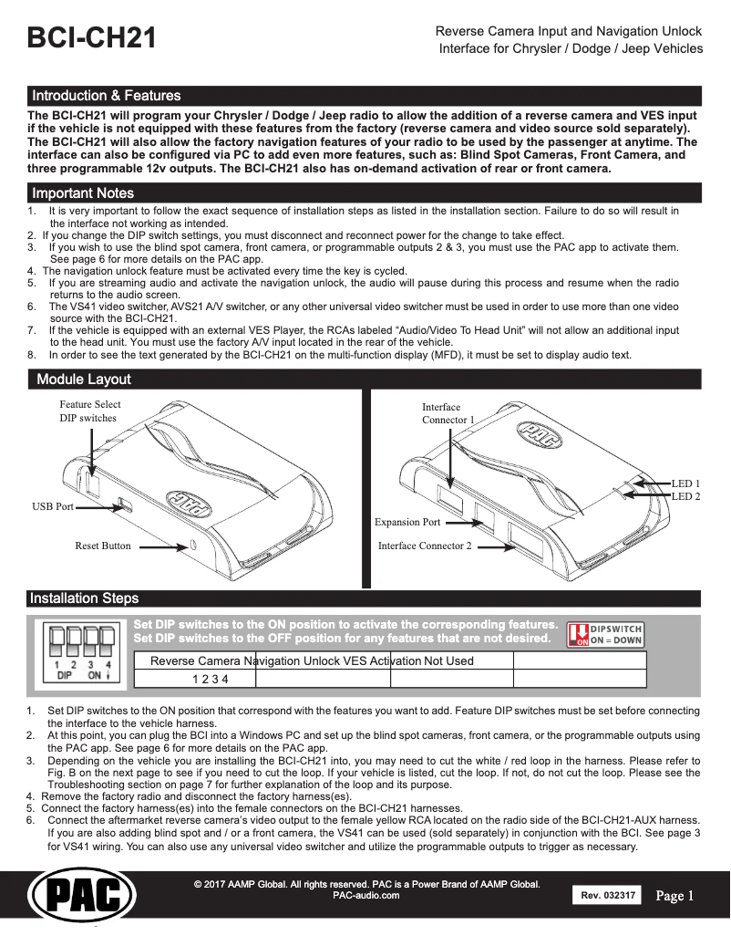 Image de la première page du manuel de l'appareil BCI-CH21