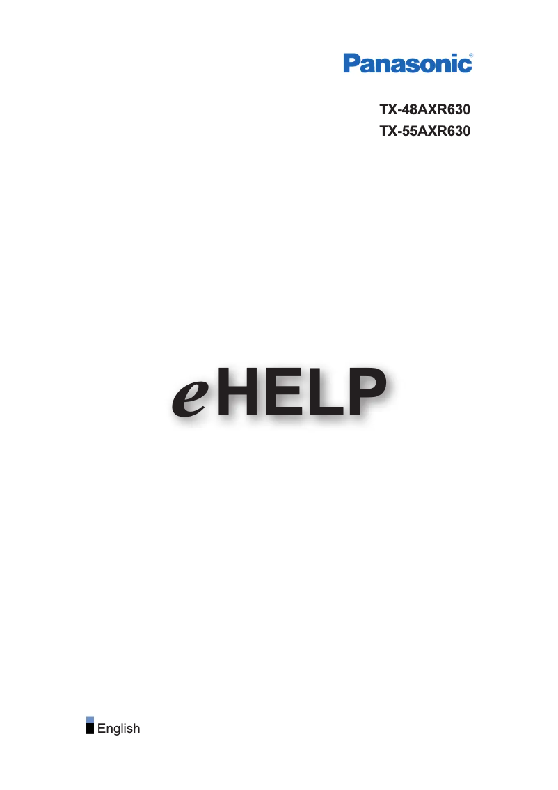 Page 1 de la notice Manuel utilisateur Panasonic TX-48AXR630