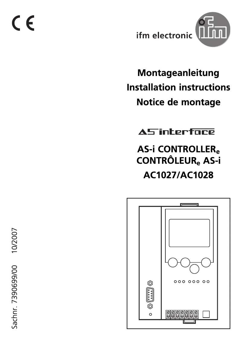 Page n°1 - Manuel utilisateur IFM AC1027