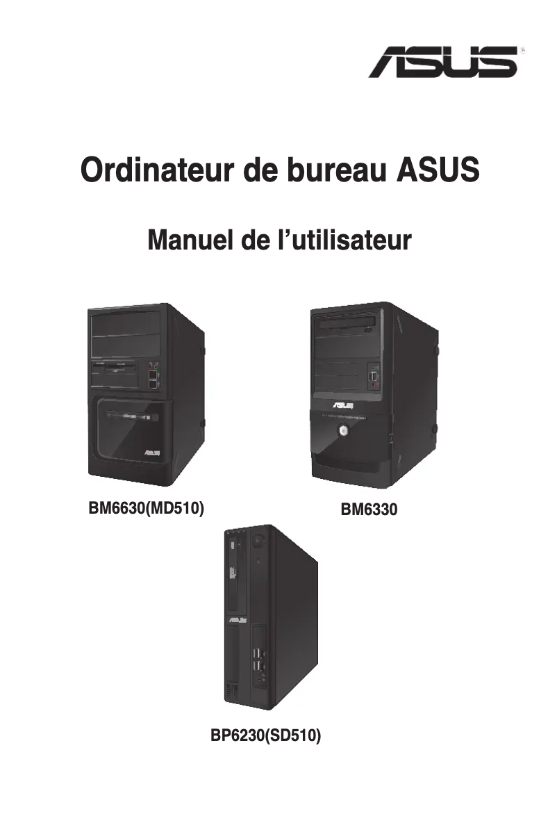 Page 1 de la notice Manuel utilisateur Asus BM6330