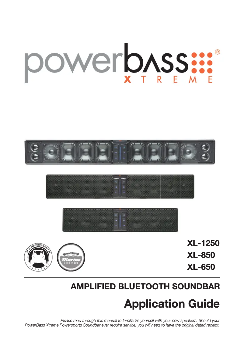 Page 1 de la notice Manuel utilisateur PowerBass Xtreme XL-850