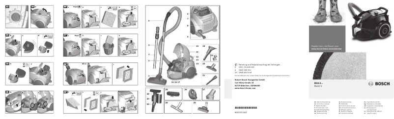Page n°1 - Manuel utilisateur Bosch BGS4212