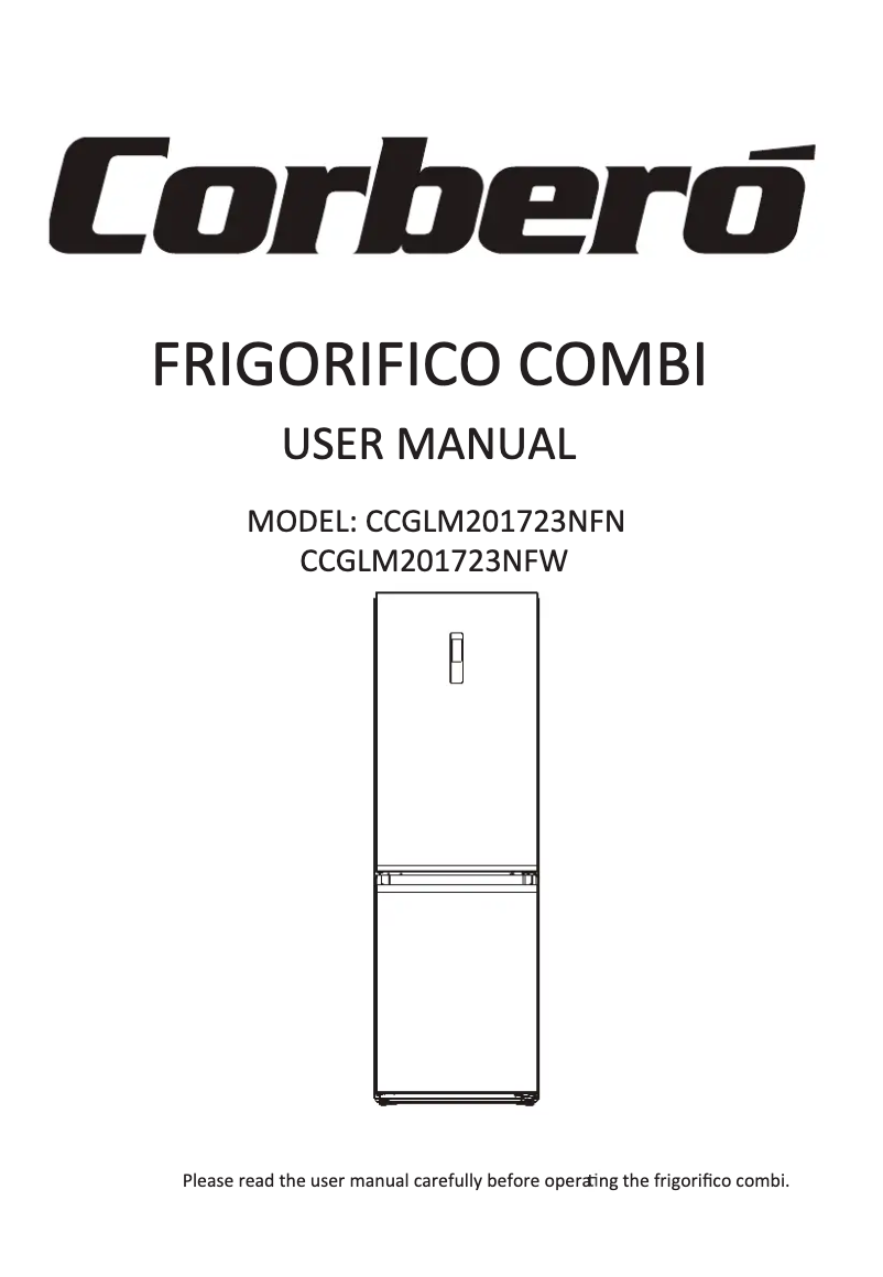 Page 1 de la notice Manuel utilisateur Corbero CCGLM201723NFW