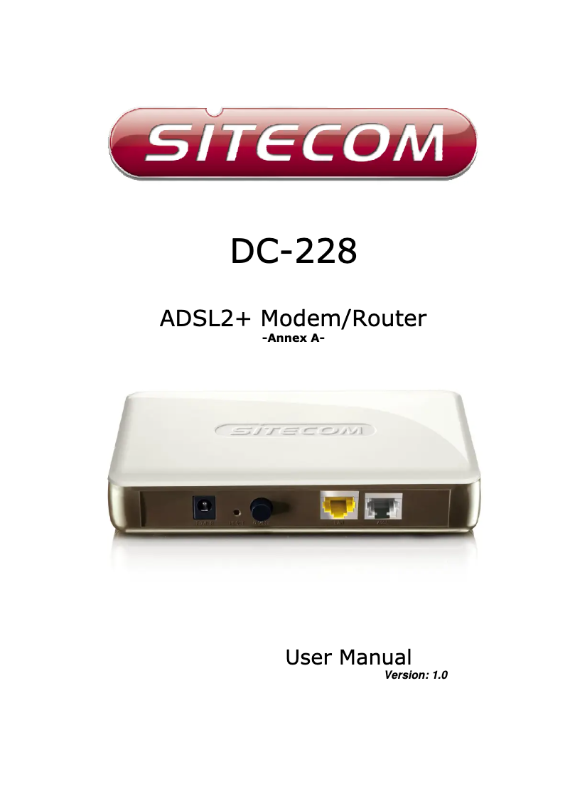 Page n°1 - Manuel utilisateur Sitecom DC-228