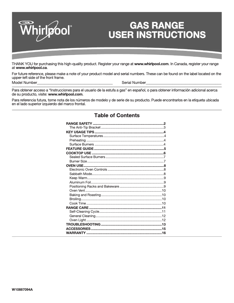 First page image of the manual for WEG515S0FW