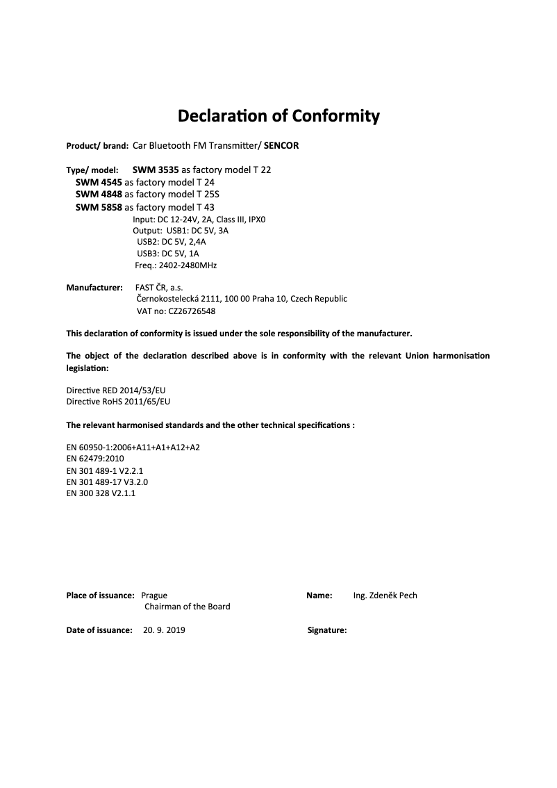 Page 1 de la notice Manuel utilisateur Sencor SWM 3535