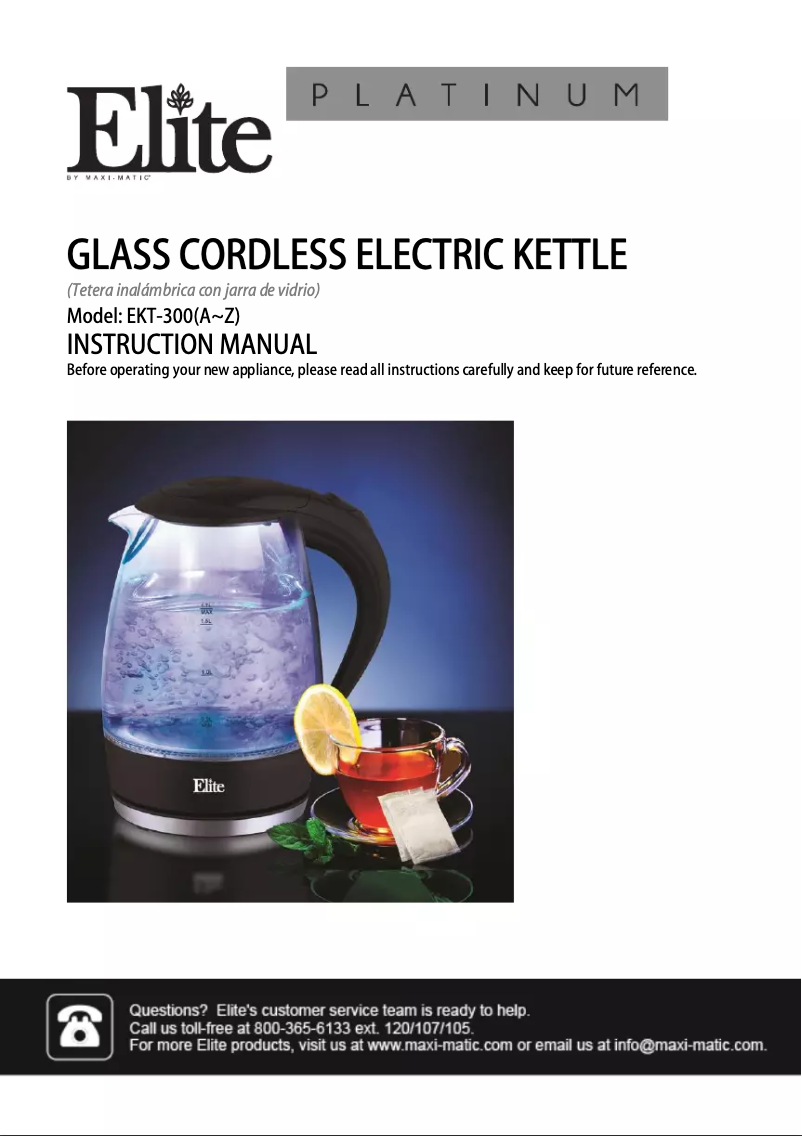 Page n°1 - Manuel utilisateur Elite EKT-300
